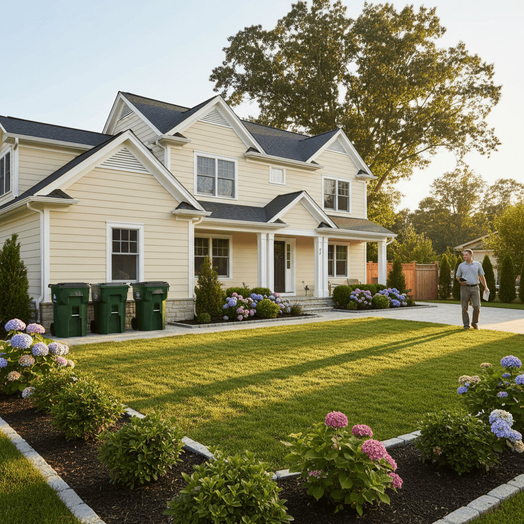 Well-maintained residential property showing complete property care results